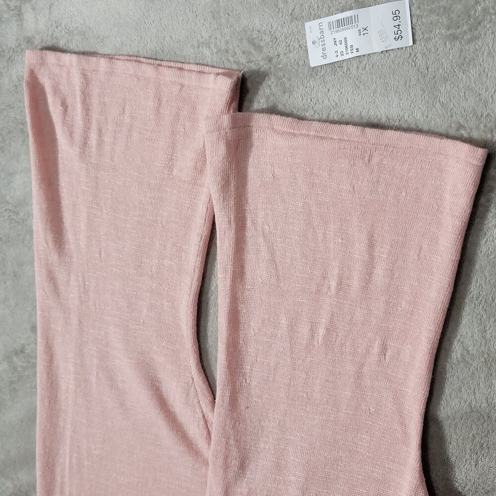 Dressbarn Womens Open Front  Linen Blend Cardigans Pink M Sz 1 X - Picture 9 of 9